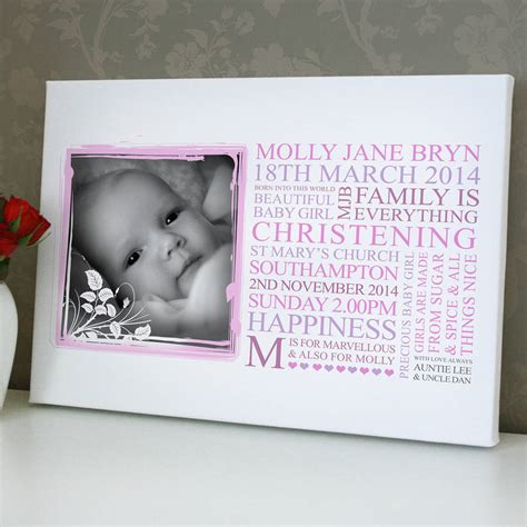 Looking for a delightful personalised baby gift; Personalised Baby Christening Art Gift By Cherry Pete ...