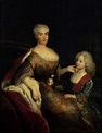 Markgrafin Maria Dorothea von Brandenburg-Schwedt and Her Son Friedrich ...