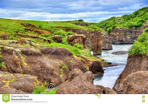 Bruarhlod Canyon Of The Hvita River In Iceland Stock Photo Image Of