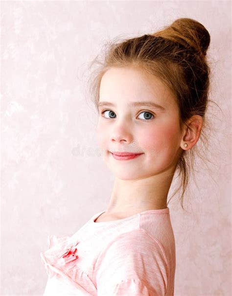 31148 Portrait Adorable Smiling Little Girl Isolated Stock Photos