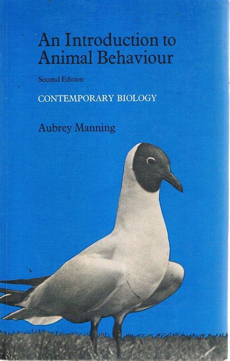 An Introduction To Animal Behaviour Manning Aubrey Marlowes Books