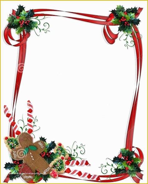 Printable Christmas Stationery Borders