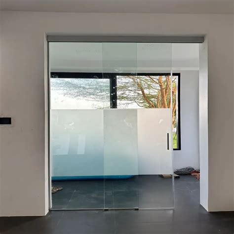 Frameless Glass Sliding Door For Living Room Aluminium Frameless Glass Doors Factory