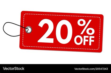 Special Offer 20 Off Label Or Price Tag Royalty Free Vector