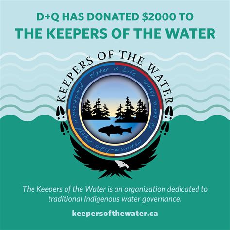 Donation To Keepers Of The Water Drawn And Quarterly