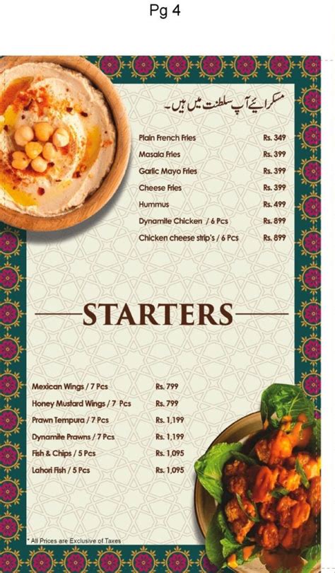 Saltanat Restaurant Karachi Menu Karachi Read 2024 Updated Saltanat