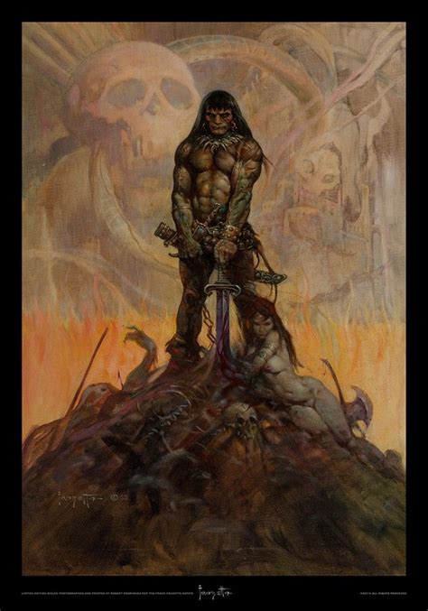 Conan The Barbarian By Frank Frazetta Limited Edition Print By