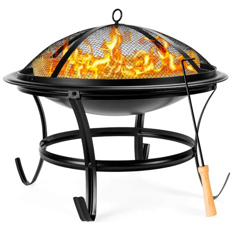 Best Choice Products 22in Steel Outdoor Fire Pit Bowl Bbq Grill W
