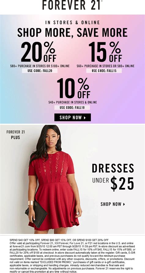 Go to my offers and enter the email address. Forever 21 May 2020 Coupons and Promo Codes