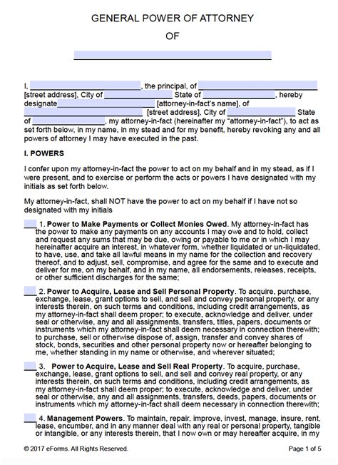 Print or download an online power of attorney form for free. Free Printable General Power of Attorney Forms
