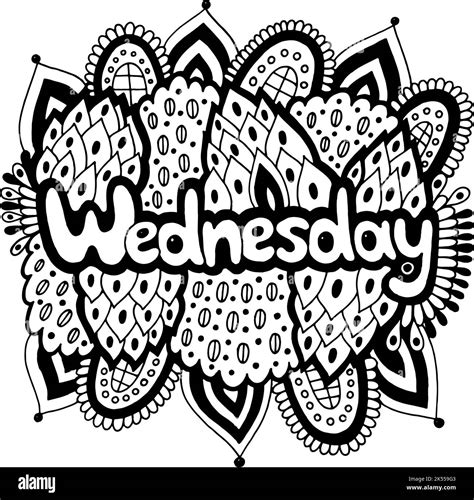 Wednesday Day Of The Week Motivational Quote Coloring Page For