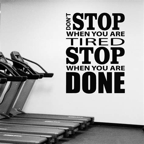Wall Decal Dont Stop Gym Fitness Wall Sticker Removable