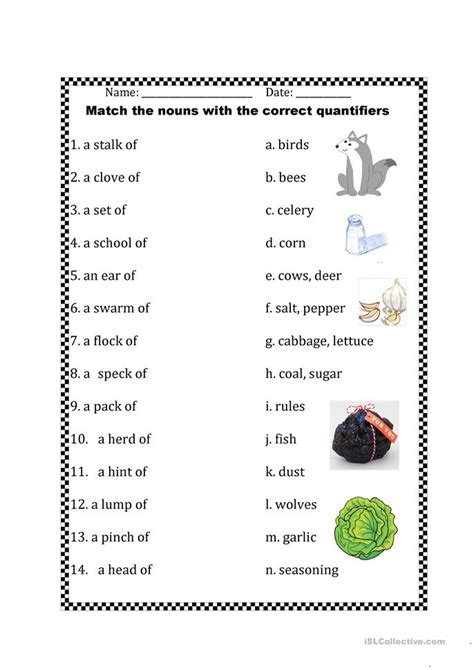 They are not really concerned by actual quantity, only by relative. Quantifier Worksheet worksheet - Free ESL printable worksheets made by teachers