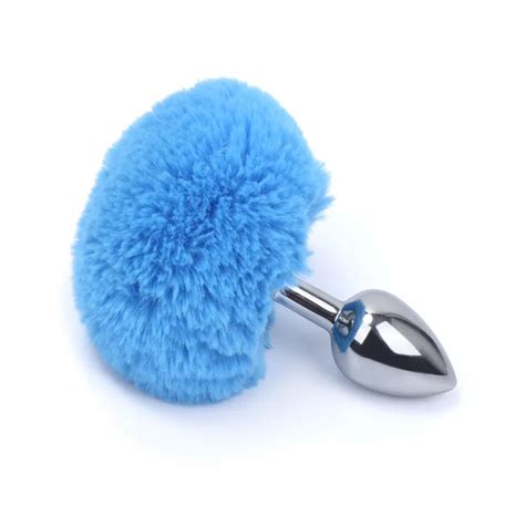 Hot Sale Colorful Faux Fox Fur Anal Plug Sex Fuzzy Ball Tail Butt Plug Teaser Sex Backyard Anus