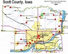 Scott County Iowa Map of Scott County Cemeteries