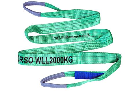 2t Webbing Sling Hoisting Belt With 2 Eyes Length 3m 2 Layers Ws23j