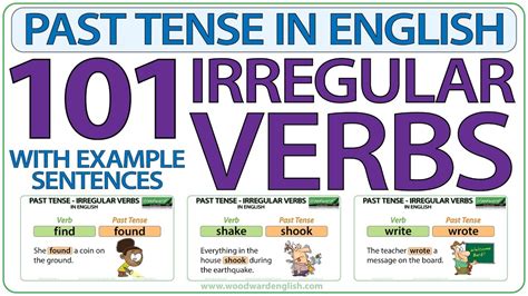 Irregular English Verbs Past Tense Pjawelines