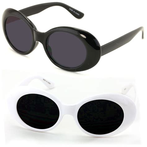 Vwe 2 Pairs Vintage Sunglasses Uv400 Bold Retro Oval