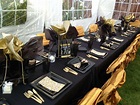 black, gold Birthday Party Ideas | Photo 12 of 16 | Black and gold ...