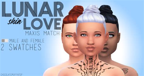 My Sims 4 Blog Lunar Love Maxis Match Skin For Males And Females By Chocolatemuffintop