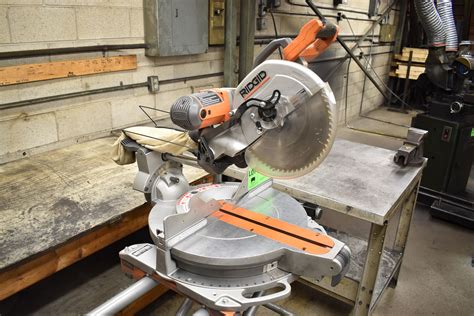 Ridgid Ms1290lza Portable Sliding Compound Miter Saw With 12 Blade