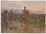 Arthur Wellesley, 1st Duke of Wellington, at the Battle of Waterloo ...