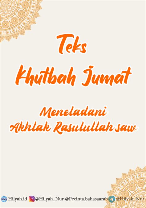 Khutbah Jumat Bulan Sya Ban Pdf - Rajin Belajar