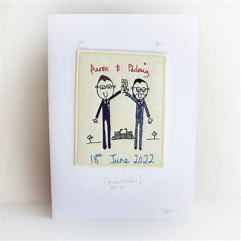 Personalised Same Sex Wedding Card By Seabright Designs