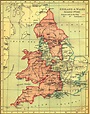 vintage england wall map | Map of britain, England map, Historical maps
