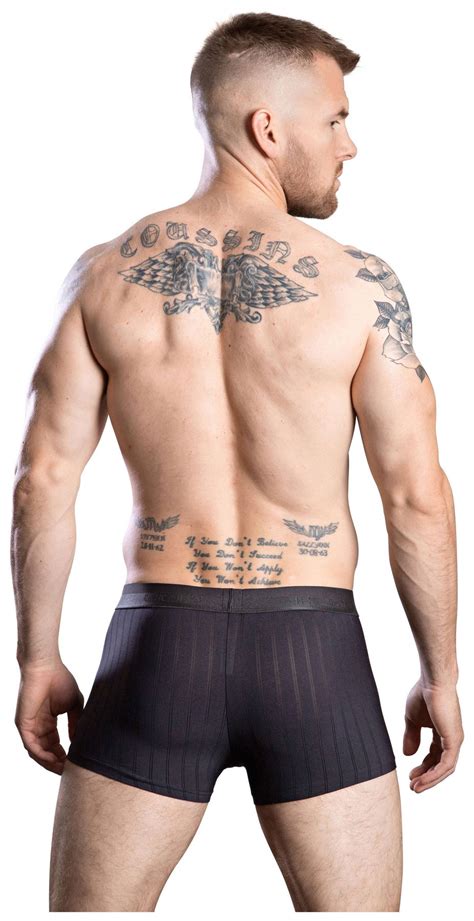 Hom Chic Boxer Briefs Mens Underwear Shorts Male Trunks Silky Stripe