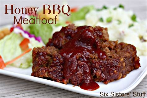 Mix everything together very well and shape into 2 loaves. Honey BBQ Meatloaf | Six Sisters' Stuff