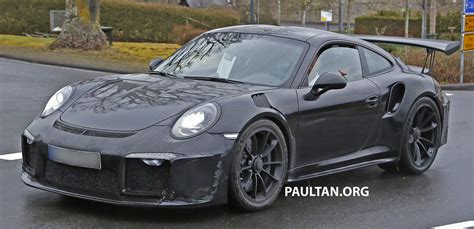 Spied Porsche 911 Gt3 Rs Facelift Bigger Engine Spy Shots Of Cars