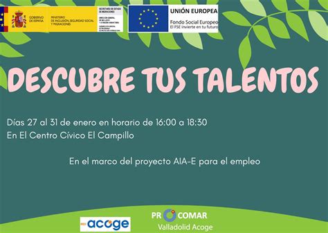 Taller Descubre Tus Talentos Procomar Valladolid Acoge