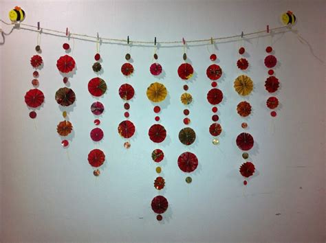 Most of them feature the color red as well as lucky images. Chinese New Year wall decoration