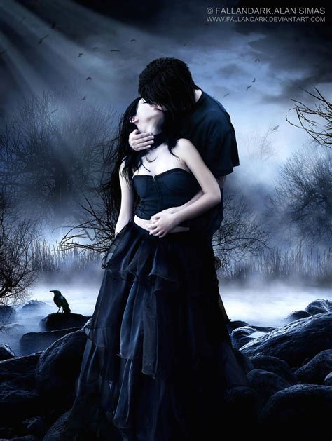 In Joy And Sorrow My Home S In Your Arms By Fallandark Gothic Fantasy Art Fantasy Art Couples