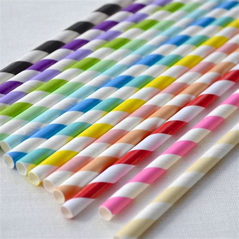 Striped Paper Straws By Clouds And Currents