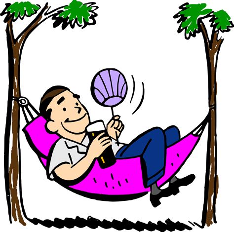 Clipart Man In Hammock Colored