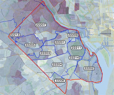 28 Arlington Va Zip Code Map Maps Database Source