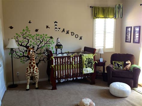 5 out of 5 stars with 19 ratings. Safari nursery modern Giraffe theme boys room Green and ...