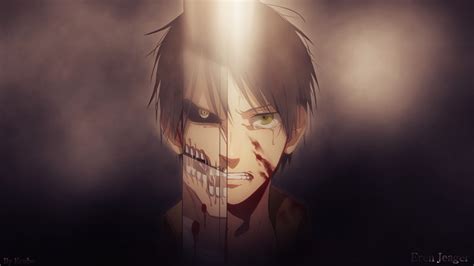 1920x1080 Anime Attack On Titan Eren Yeager Wallpaper Png