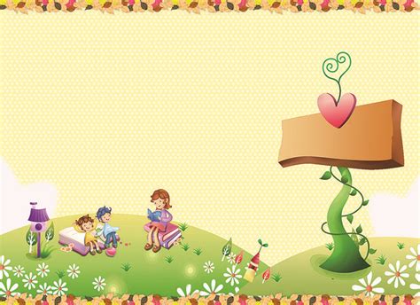 Cartoon Illustration For Children Book Cover Background Material