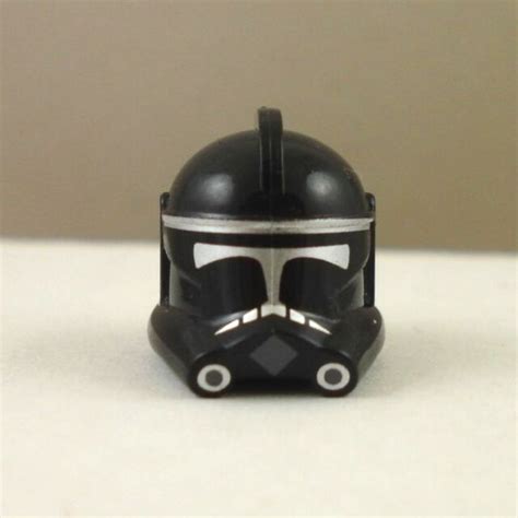 Lego Star Wars Custom Phase 2 Clone Trooper Helmet No Fin Black And