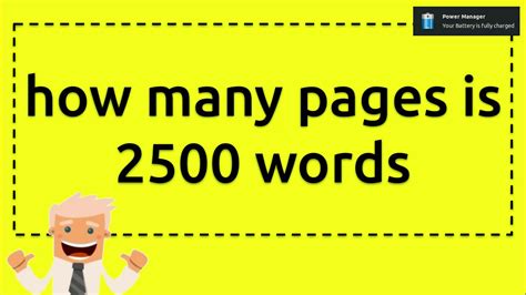 How Many Pages Is 2500 Words Youtube
