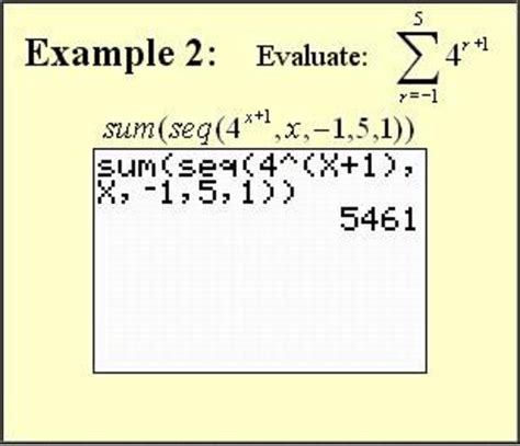 Maths How To Use Sigma Notation Manually And With A Ti Calculator