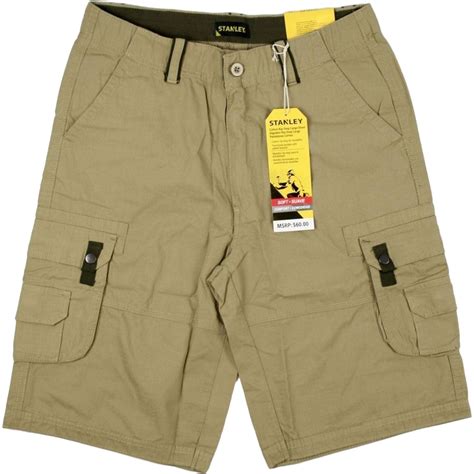 New Mens Work Wear Stanley Branded Relaxed Fit Cargo Combat Shorts 100