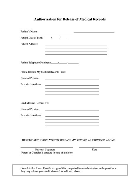 Authorization Release Medical Resurrection Fill Online Printable