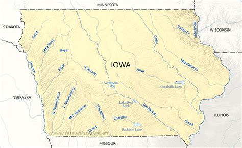 27 Iowa Map Of Lakes Online Map Around The World