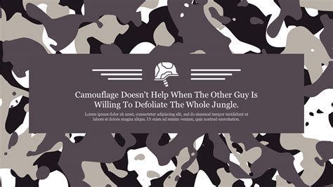 Explore Camouflage Powerpoint Template Presentation