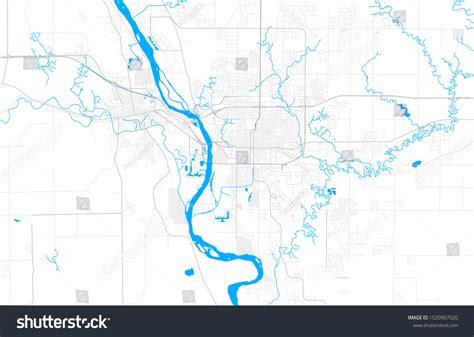Rich Detailed Vector Area Map Bismarck Stock Vector Royalty Free