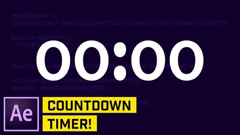 Countdown Timer with Expressions After Effects CC Tutorial - YouTube